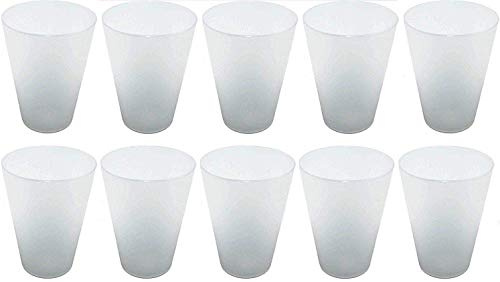 S&S-Shop 10 Plastik Trinkbecher 0,4 l Transparent | Mehrwegtrinkbecher | Becher | Partybecher | Mehrwegbecher | Kunststoffbecher