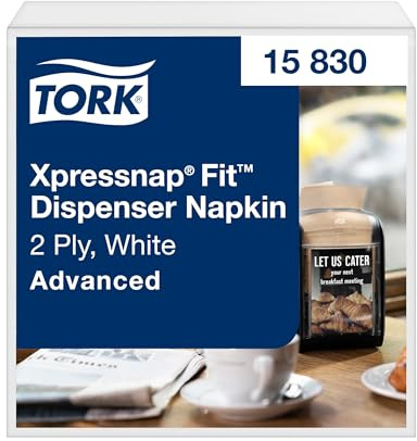 Tork Xpressnap Fit Weiße Spenderserviette N14, 2-lagig, 6 × 120 Servietten, 15830