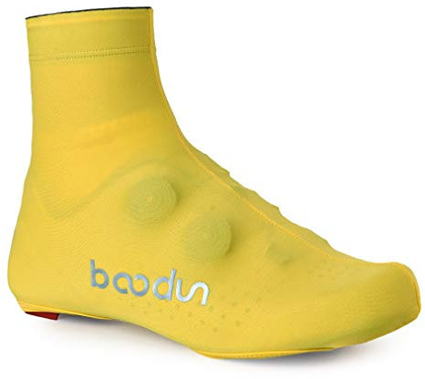 SXFJF Bicycle Shoe Covers for Men Women, Elastic Breathable Road Mountain Bike Cycling Overshoes, for Time Trial And Road Racing S - XL,Yellow,L