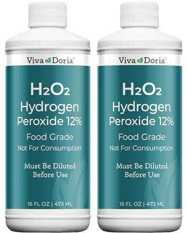 Viva Doria H2O2 Hydrogen Peroxide 12% Aqueous Solution - Food Grade, 16 Fl Oz (2)