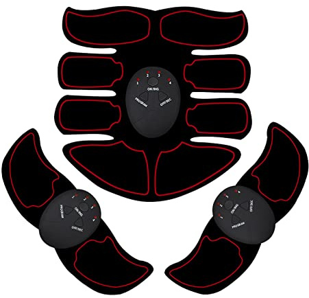 Layhou Addominali Elettrostimolatore, Professionale Elettrostimolatore Muscolare, Smart ABS Trainer, 6 modalità 9 livelli di intensità per Addome/Braccio/Gambe/Waist/Glutei