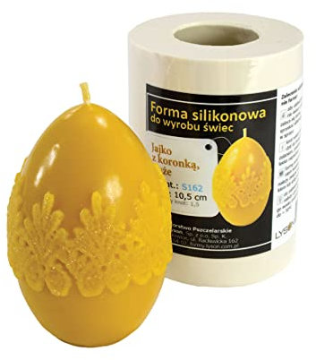 Kerzengießform Ei mit Palmmuster Silikonform Kerzen Bienenwachs Ostern Osterei
