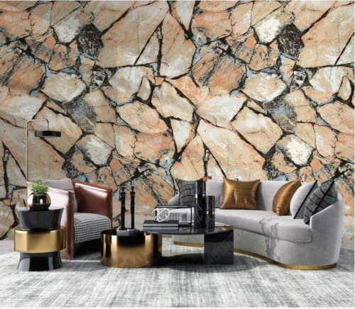 Wesmilewallpapaer Fototapete 3D Tapete 200x140cm Retro Art Stein Mauer Wohnzimmer Schlafzimmer Vliestapete Wandbelag Wanddeko