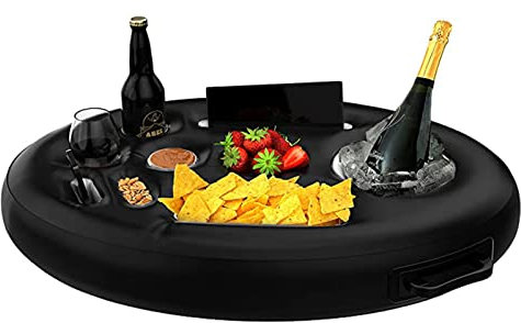 Aufblasbarer Getränkehalter, Pool Getränkehalter Große Kapazität Getränkehalter Pool Floating Coasters Pool Tablett Pool Aufblasbar Poolbar Getränkehalter Schwimmender für Sommer Pool Party