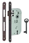 Serrure Encastrable pour Porte Intérieure, Axe 40 mm, Bouts Ronds, Matériau Résistant, Installation Facile, Sécurité Optimale, Design Moderne, Finition en Zinc - THIRARD