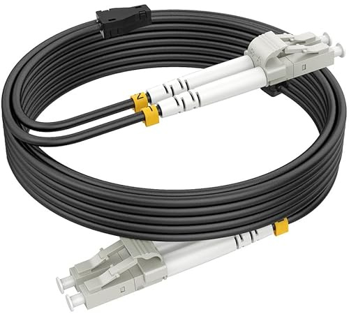 RamboCables 20m Gepanzerte Glasfaser-Kabel OM3 LC auf LC Duplex Multimode | RamboCables, OD 3,0mm, LWL-Kabel für den Innen- und Außenbereich, 10Gb/40Gb, 9/125um, LSZH, Schwarz