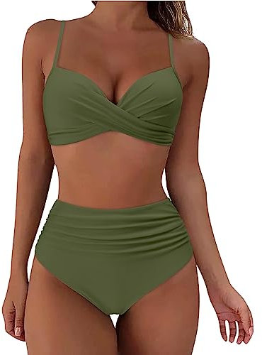 WILLBEST Bikini Damen Set Gym Shorts Damen Unterhosen Mode BH Bikini+Damen Shapewear bauchweg Bikini Push up Bikinis für high Waist kinderski 5 Jahre Sommerurlaub badesh