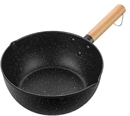 Zerodeko Medical Stone Non-Stick Saucepan Milk Pan Soup Pan Comfortable to Hold Handle Leak Design
