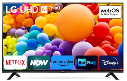 LG UHD 65'', Serie UT73 2024, Smart TV 4K, 65UT73006LA, Processore α5 Gen7, 20W, 3 HDMI, HDR10 Pro, Filmmaker Mode, Game Optimizer, Alexa, Wi-Fi, webOS 24, Sports Portal
