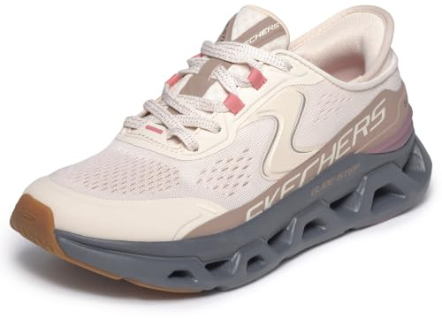 Skechers Herren 232921 NvblSneaker | Schnürschuh aus Mesh und Hotmelt-Overlay, geometrische Gleitschritt-Zwischensohle, luftgekühlter Memory-Schaum