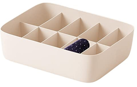 Samuliy Organizer per cassetti per biancheria intima, divisori per cassetti con coperchio antipolvere, separatori per cassetti, organizer per cassetti per camera da letto, organizer per cassetti