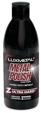 Lux Metal Metal Polish Ultra Hard Polishing Z 250 g Pâte abrasive pré-polissage pour métaux acier inoxydable aluminium laiton bronze cuivre élimine rayures abrasions très profondes carrosserie voiture