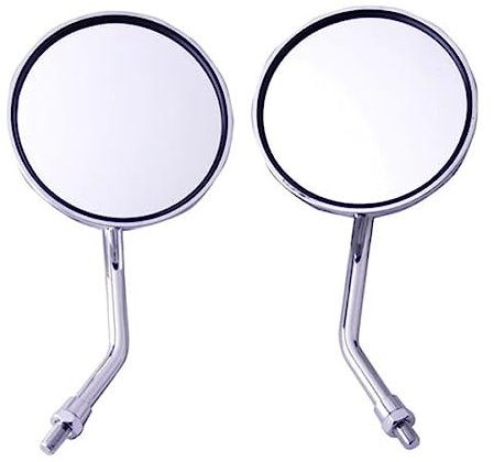Lenkerendenspiegel 10mm Rückspiegel Chrom Runde Motorrad Für CB500 Für CB550 Für CB650 Für CB750 Für Goldwing 1000 1100 1200 1500 Motorrad Spiegel