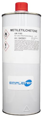 SIMPLETEK - Metiletilcetona (MEK) 1L - Disolvente universal para goma laca, resinas, colofonia, goma y barnices