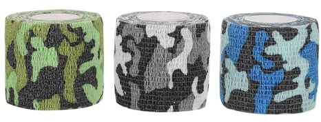 Happyyami Selbsthaftende Elastische Bandage aus Vliesstoff Atmungsaktiv Leicht Anzulegen 3 Stück-pack für Sport Arme und Körper
