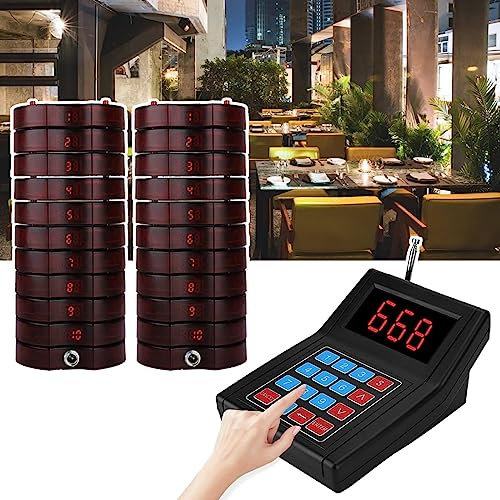 XNYXLPP Restaurant, 3 Modes Rapides, Soutenir 999 Récepteurs, Calling sans Fil de File d'attente, pour la Restauration Rapide (20)