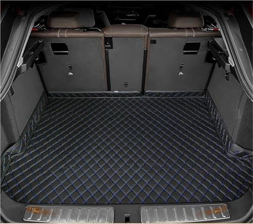 FUNFOB Kofferraumwanne Kofferraummatte Für VW Für Tiguan 2007 2008 2009 2010 2011 2012 2013 2014 2015 2016 Cargo-Liner Teppich Kofferraummatte(Black-Blue)