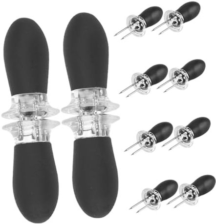 ibasenice 12pezzi Supporto Per Pannocchie in Silicone e Acciaio Inossidabile Sicurezza Design Per Uso Quotidiano e Per Cucine e Barbecue