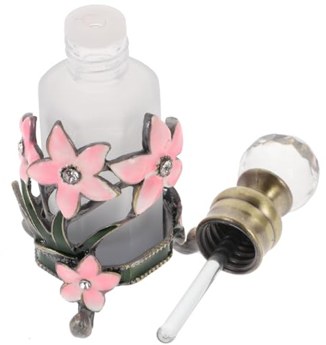 Gatuida Botella de Vintage de Vidrio Frasco de Esencia Árabe para Aceites Esenciales Aromaterapia y Diseño Exótico y Hermético para Uso Personal o Profesional