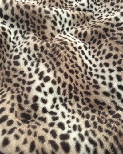 Tissu Fausse Fourrure Poil Court Animaux 4 Coloris - Vendu au Mètre - 330g/m² Largeur 160cm (guépard)