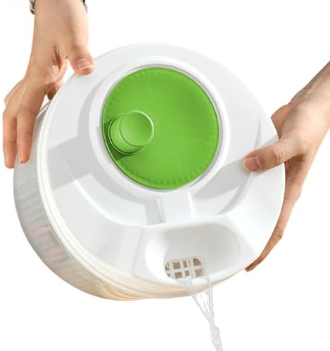 Centrifuga per insalate - Cesto per verdure | per lavaggio e scolatura doppio strato per cucina casa ufficio camera da verdure bacche uva