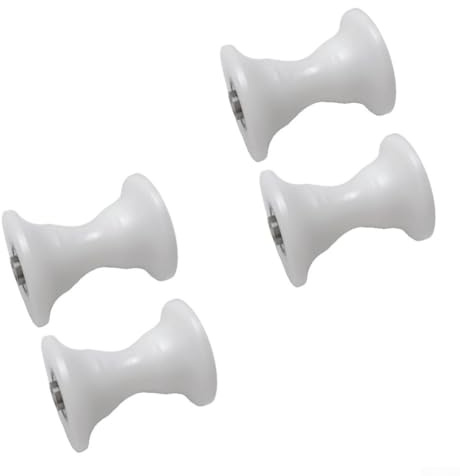 Desiumite Polea de rueda de rodamiento para máquina de remo para tubo elíptico de 50 x 25 mm, accesorio de plástico para equipo de fitness con 63 mm de longitud, agujero de montaje de 8 mm y 608ZZ (4