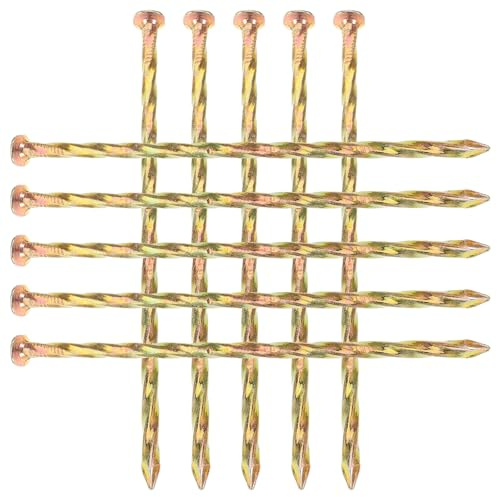MINAOLULUS Lot de 10 Piquets Spirale en Acier Carbone 15 Cm pour Gazon Artificiel, Clous de Jardinage Résistants, Fixation Stable pour Bordures de Pelouse Synthétique et Aménagement