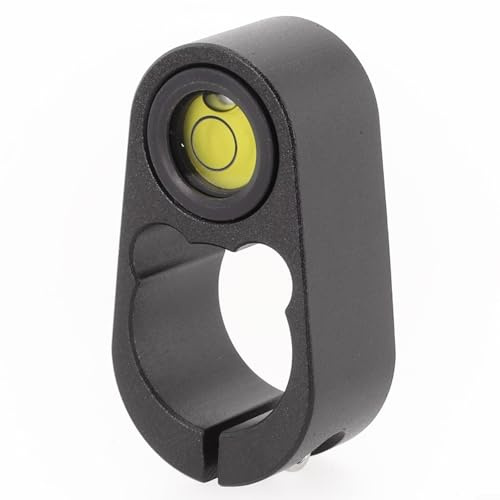 Nivel de burbuja redondo de aleación de aluminio para barra de centrado de 36 mm, vial verde con soporte para poste de topografía de montaje GPS, accesorio de nivel negro (25 mm)
