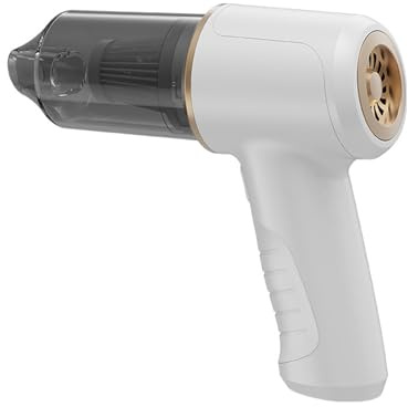 SDGBCXD Aspirateur pour Voiture, Aspirateur à Main sans Fil, Rechargeable par USB, Double Fonction d'aspiration et de soufflage, for Poils d'animaux, véhicule, Maison, Bureau(White)