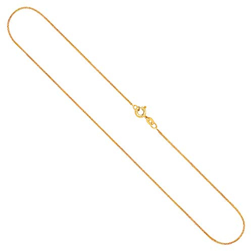 EDELIND Goldkette, Ankerkette flach Gelbgold 585/14 K, Länge 40 cm, Breite 1.2 mm, Gewicht ca. 1.6 g., NEU