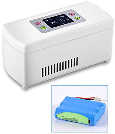 YPBX Stockage De Réfrigérateur D'Insuline, Mini Frigo Portatif pour Insuline Médicaments, 12v ~ 220v Voiture, Domicile Petite Glacière, écran LCD