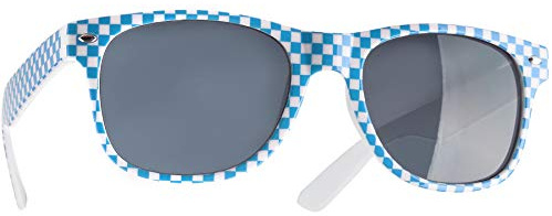 dressforfun retro Brille, Party Sonnenbrille, kariertes Gestell, für 90er Jahre Party, Oktoberfest, Ballermann Mottopartys, Fotobox Accessoires, Festival Gadget, JGA Zubehör