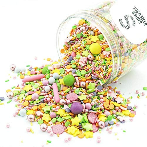 Super Streusel FrühlingsFieber – Blütenstreusel & bunte Kuchenstreusel für Blumendeko – Tortendeko-Blumen für Kuchen & Cupcakes, essbare Tortendeko, bunte Streusel für Kuchen