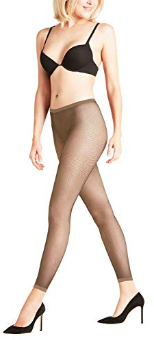 FALKE Net W Le transparents fantaisie 1 paire, Leggings Femme, Effet peau Powder 4169, M