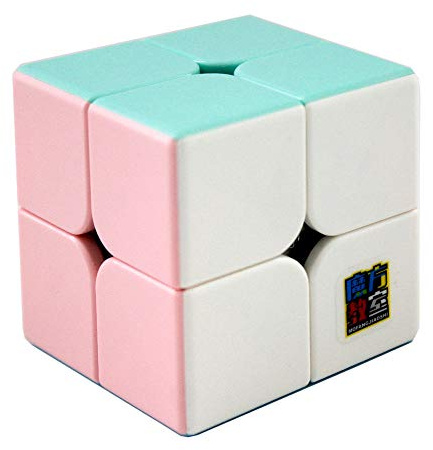 OJIN MoYu MoFang JiaoShi Meilong Serie Würfel Meilong2 2x2x2 Würfel Bright Pink Stickerless Cubing Klassenzimmer Meilong Forsted Surface Puzzle Cube