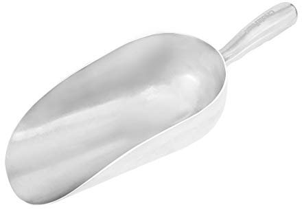 Creole Feast TWF1558 Utility - Cuchara de aluminio fundido de una sola pieza para alimentos, cangrejo de río, barra de carbón, hielo, 1,644.3 g, utensilio de cocina, color plateado