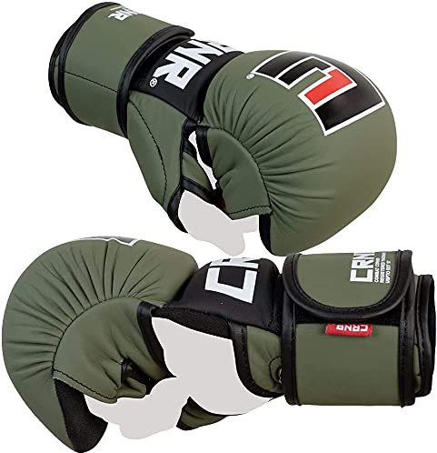 Combat Corner - Gants MMA Spar pour Homme et Femme - Gants d'entrainement Kickboxing, MMA, Muay Thai Sparring | OD Green