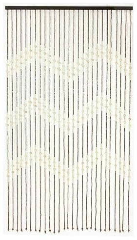 ReTaaj Bamboo Wooden Beaded Door Curtains Room Divider Beads Window Decorations Penal Summer Blind Fly Curtain Screen Hook 180cm x 90cm