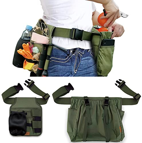 Gartenwerkzeug-Gürtel, Gartenschürzen-Set – Gartenschürze mit Taschen, Gartenwerkzeug-Organizer-Gürtel – perfekter Ersatz für Erntekorb, Gartenkorb – tolles Geschenk für Frauen und Gärtner
