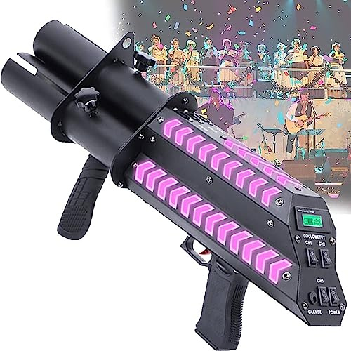 RayGenius Lanzador De Confeti Led Profesional, Soplador De Confeti, CañóN De Confeti para Bodas, Discotecas, Clubs, Escenarios, Fiestas.