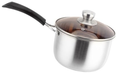 Alipis Pentola Da 18 Cm Con Coperchio in Acciaio Inossidabile Per Cucinare La Zuppa