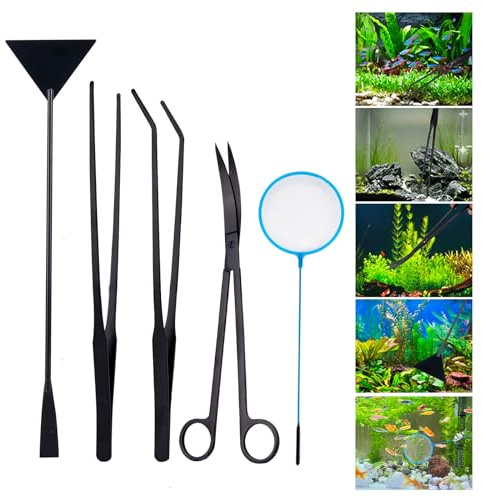 Aquarium zubehoer,Aquarium Schere,aquascaping Set,aquascaping Aquarium pinzette,schwarz