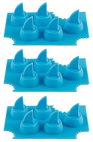 Shark Ice Cube Tray, Shark Fin Shape Ice Cube Tray Ice Mold, Silicone Shark Fin Ice Tray For Shark Lovers Ice Molds, for Shark Theme Birthday Party Supplies