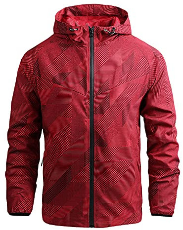 Waterproof Jacket Mens Packable - Outdoor Jacket Mens Waterproof Jacket Mens Lightweight Packable Thin Rain Coat Outdoor Camping Hiking Cycling Running Jacket Full Zip Hooded Windbraker