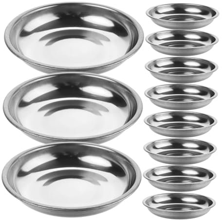 COLLBATH Ciotole in Acciaio Inossidabile Da 3 Pollici Set Di 10 Piccole Ciotole Rotonde Per Snack E Antipasti Per Condimenti Come Ketchup E Salsa Di Soia