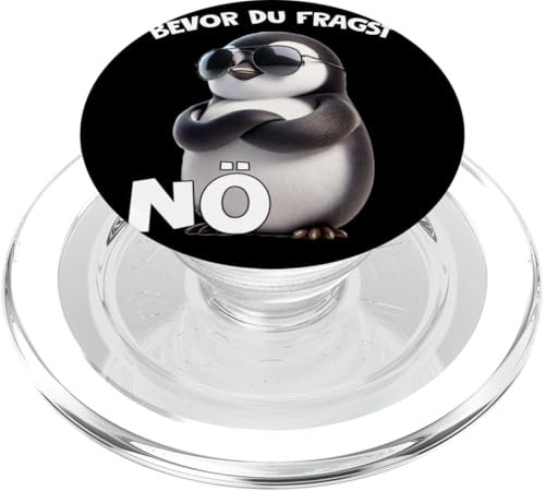 Bevor Du Fragst Nö Pinguin Mit Sonnenbrille PopSockets PopGrip für MagSafe