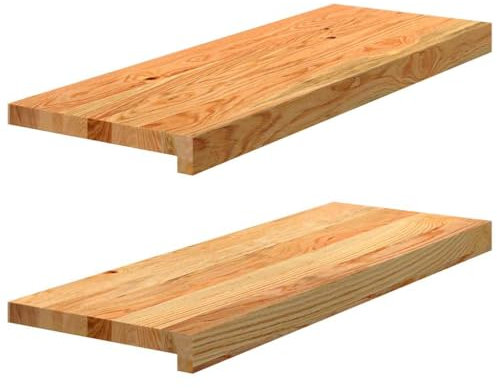 Kangmusi Fensterbänke 2 Stk. Hell 70x25x2 cm Massivholz Eiche,4009141kangmusi