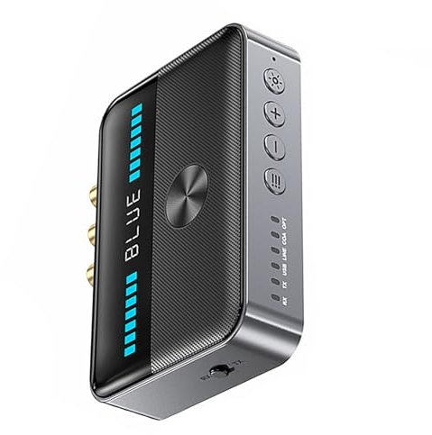 Bluetooth 5.3 Wireless Trasmettitore Ricevitore Adattatore con coassiale, AUX, RCA Interfacce Supporto U Disk per la riproduzione audio