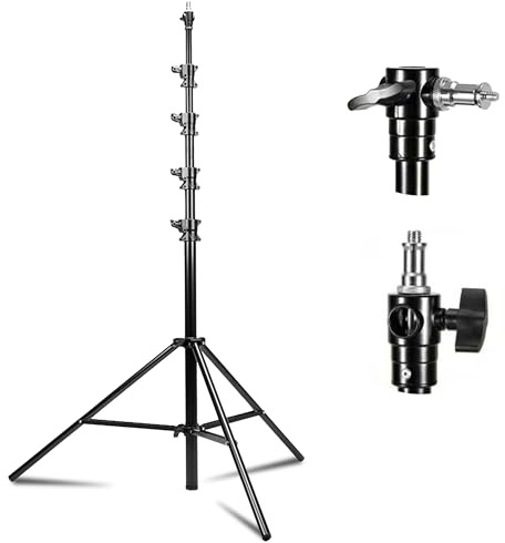 Kate Heavy Duty Light Stand Tripod - 15.7ft Air Cushioned Aluminum Alloy Lighting Stand with Tripod, 2 Sandbags & 1/4-3/8 Adapter, 9.46lb Load for Studio/Indoor/Outdoor Video Photography