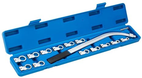 KiBcsLic Juego de 15 Llaves Tensoras de Correa con Estuche de Almacenamiento para Herramientas de Mantenimiento de Vehículos